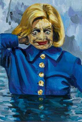 Dawn Mellor, Hillary Clinton, 2007, Courtesy Team Gallery and the artist