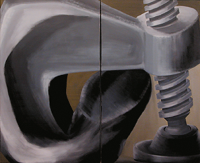 Lee Lozano, Untitled (clamp diptych), 1964